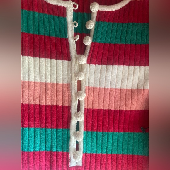 La Maille Sezane Striped Long Dress Wool Blend Multicolored Sz Small - Picture 13 of 13